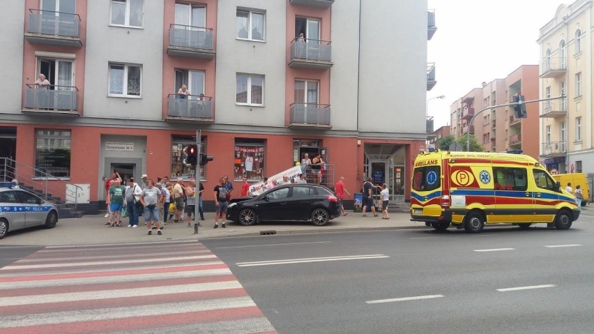 Wypadek na skrzyżowaniu Staszica z Górnośląską