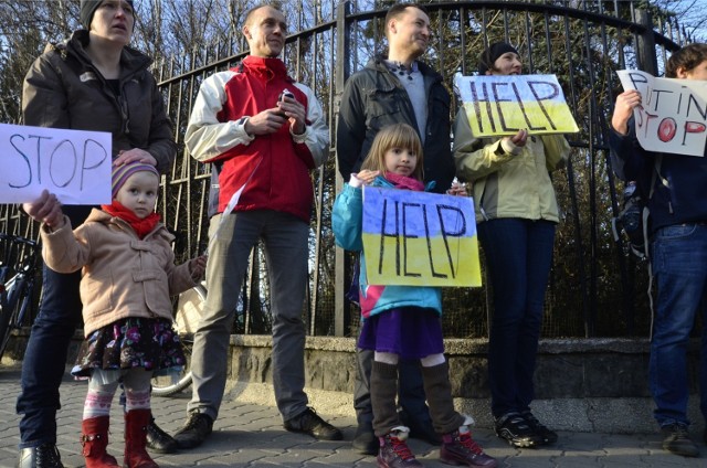 Okolice konsulatu Rosji w Poznaniu wielokrotnie były miejscem protestów.