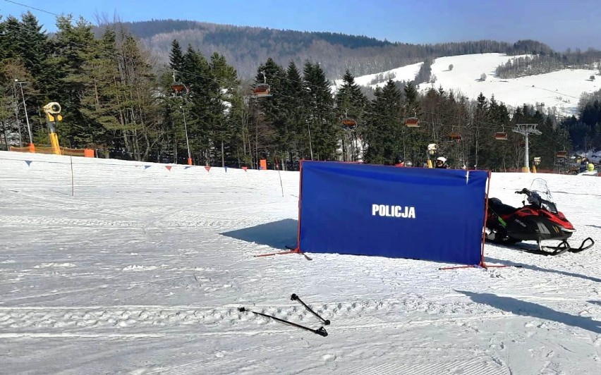 Krynica-Zdrój. Na stoku w Słotwinach zginął narciarz. Sekcja zwłok wykaże, co było przyczyną jego śmierci 