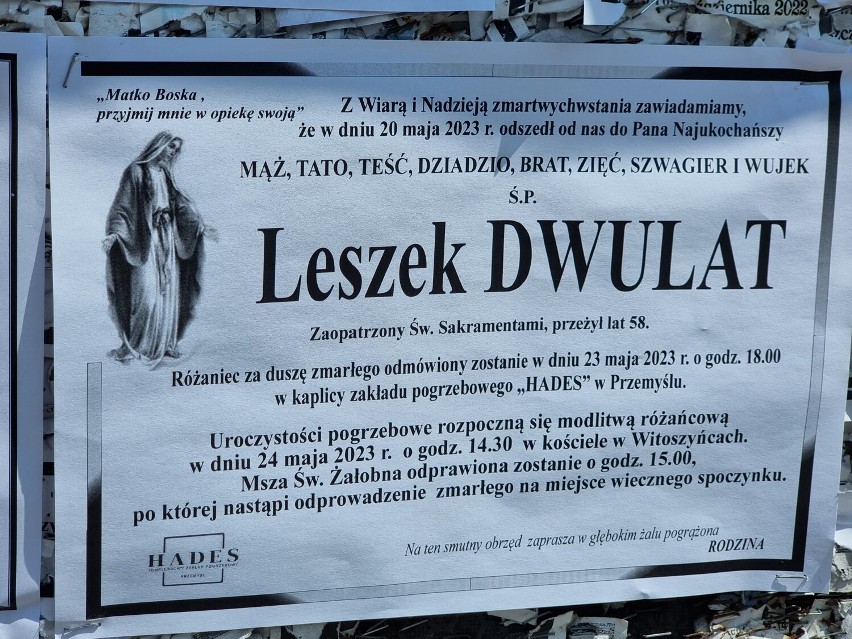 Żegnamy mieszkańców Przemyśla i powiatu przemyskiego [KLEPSYDRY, 24 MAJA]