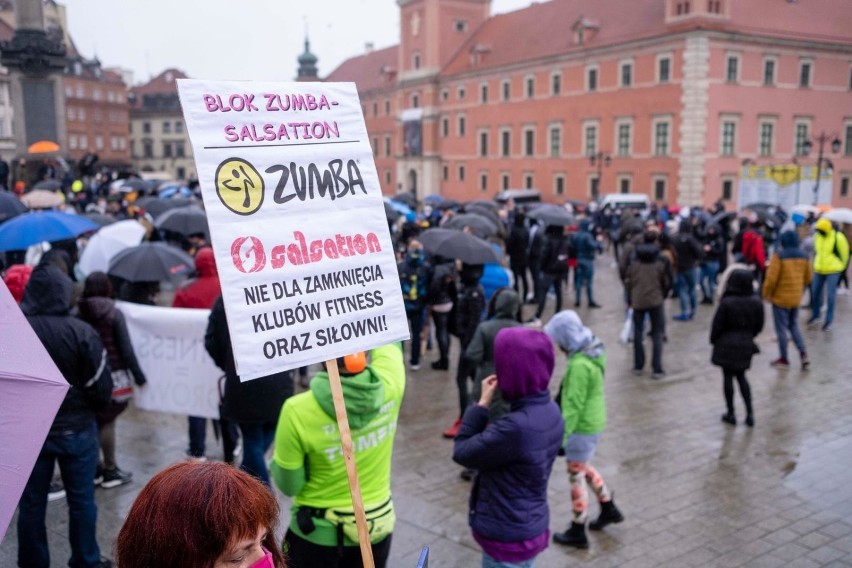 Sobotni protest branży fitness w Warszawie