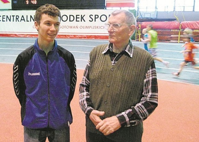 Sławomir Kuc ze swoim trenerem Karolem Włodarczykiem