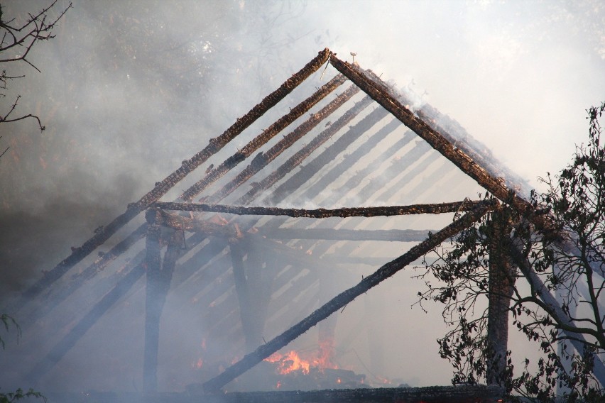 Pożar stodoły w Wodzisławiu-Zawadzie