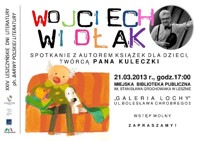 Biblioteka zaprasza na spotkanie z Wojciechem Widłakiem, autorem książek dla dzieci.