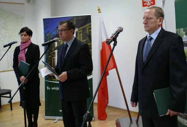 Piotr Głowski ze swoim wiceprezydentem, Beatą Dudzińską