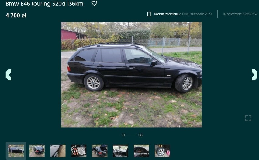 Bmw E46 touring 320d
Cena 4 700 zł
Rok produkcji 2000
Poj....