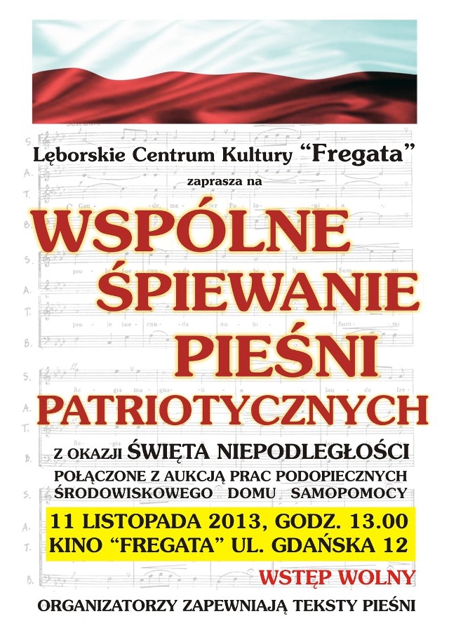 Lębork. Patriotyczne śpiewanie we Fregacie