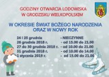 Grodzisk Wielkopolski: Funkcjonowanie lodowiska w Święta i Nowy Rok