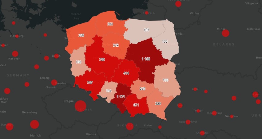 Liczba nowych zakażeń koronawirusem w Polsce w...