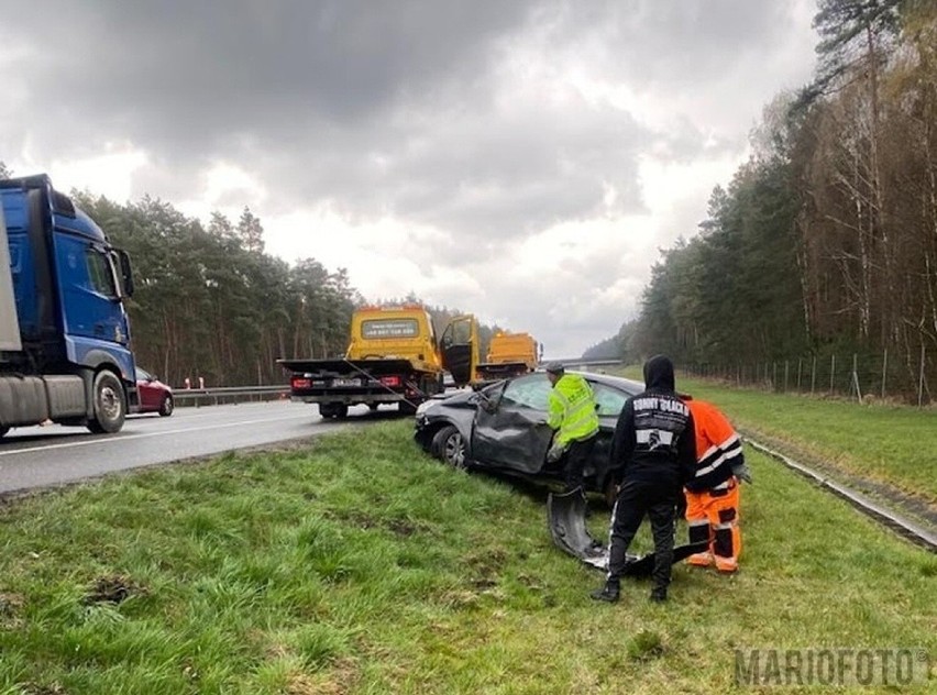 Wypadek na opolskim odcinku autostrady A4.