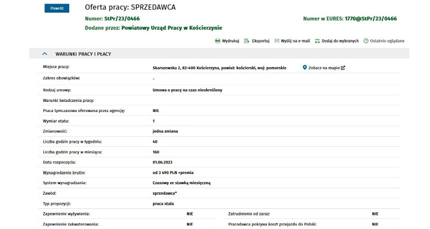 Praca w Kościerzynie i powiecie kościerskim - maj 2023