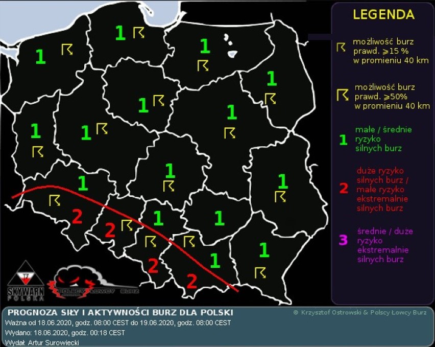 18 czerwca nad Polską przejdą silne burze - ostrzega IMGW i...