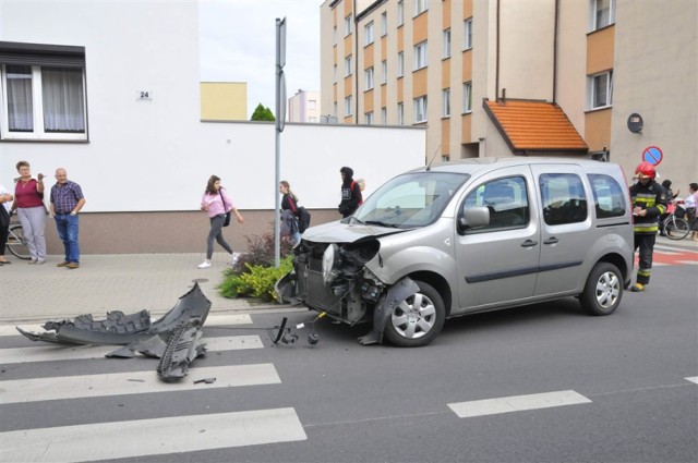 Wypadek w Kościanie.Jedna osoba trafiła do szpitala