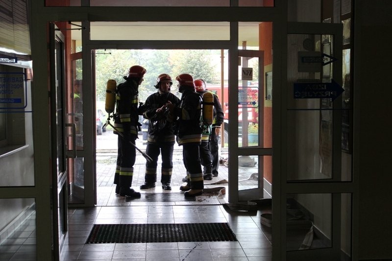 Pożar w Powiatowym Centrum Medycznym w Braniewie - ćwiczenia