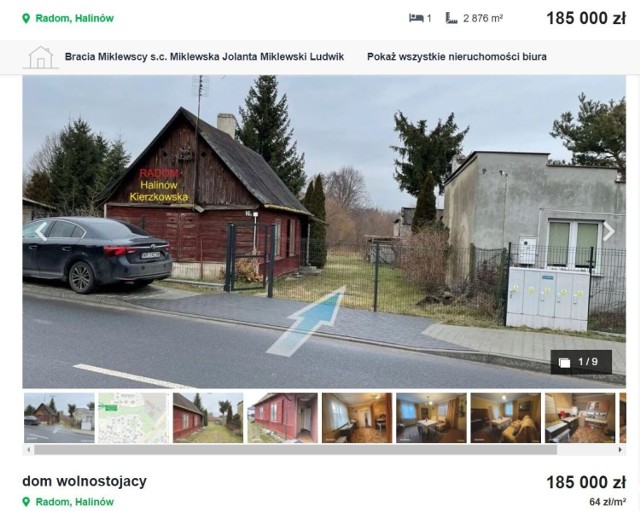 Zobacz najtańsze domy wystawione na sprzedaż w Radomiu na portalu Otodom.pl.  KLIKNIJ W ZDJĘCIE I PRZEJDŹ DO GALERII>>>>
Sprawdź szczegóły