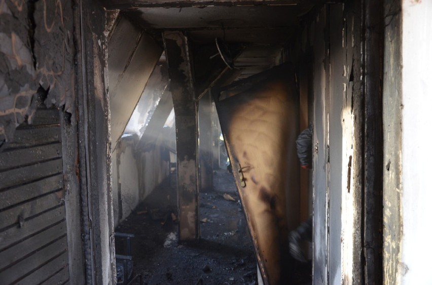 Pożar w hotelu Mazurek w Osjakowie [FOTO]