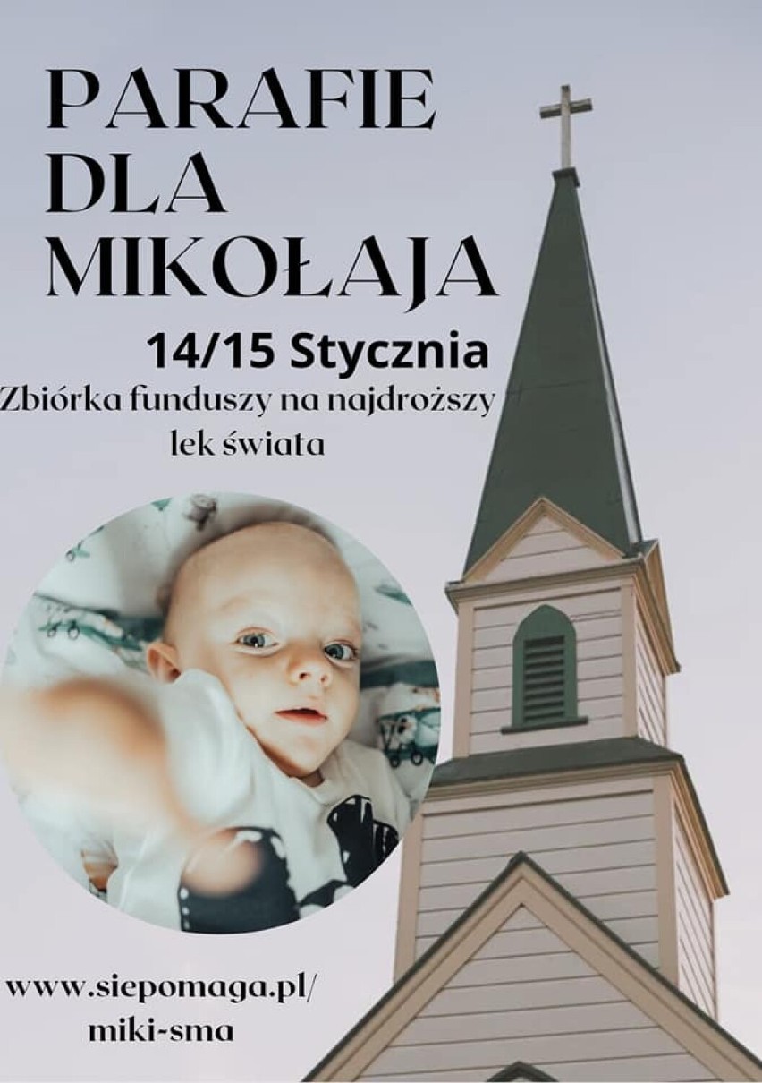 Na koncie Mikołaja z Wodzisławia, który choruje na SMA jest już ponad 6,3 mln zł. Tak blisko celu! Teraz zbiórka w kościołach
