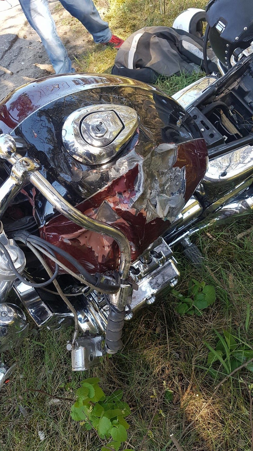 Wypadek w Helu 22.05.2017. Motocyklista z Wołomina uderzył w...