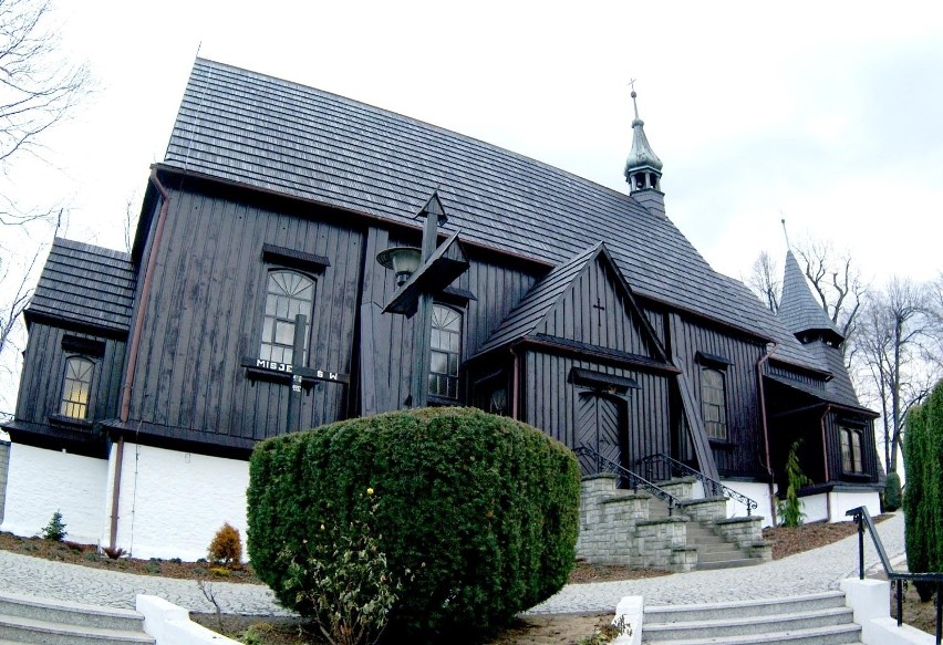Kościół św. Mikołaja w Łące, w powiecie pszczyńskim....