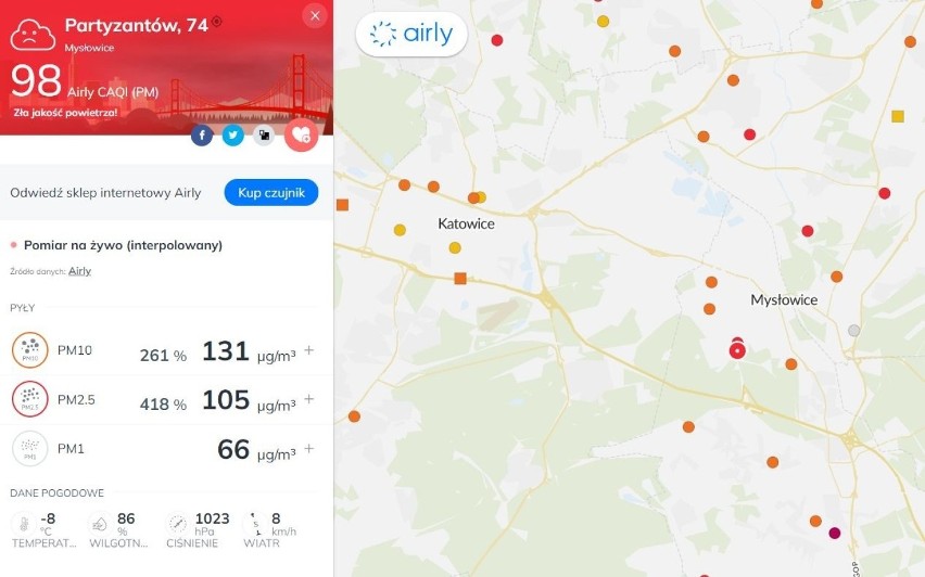 Jakość powietrza w Mysłowicach...