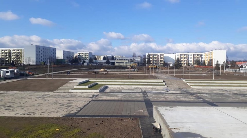 Na początku lutego miasto wrzuciło zdjęcia z placu budowy...