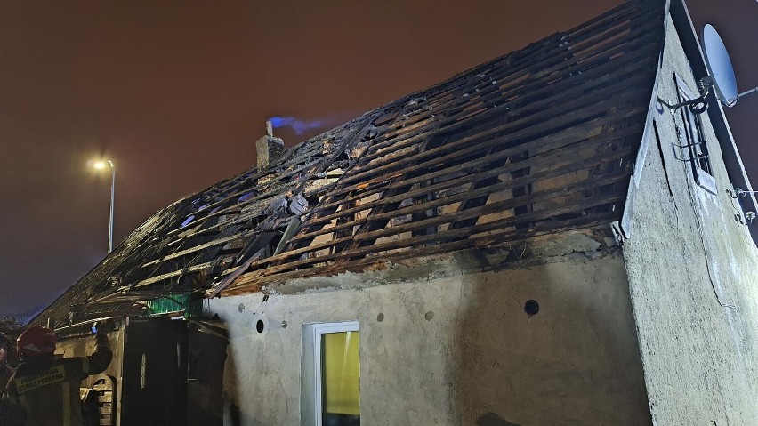 Pożar domu przy ulicy Prochowej w Chojnicach