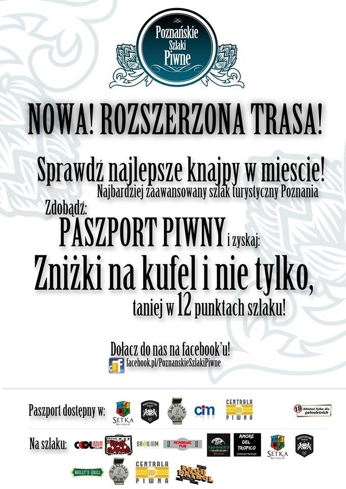 Poznańskie Szlaki Piwne: Nowa, dłuższa trasa. Zobacz!