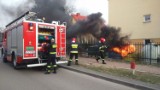 Puławy: Pożar śmietnika przy ulicy Sieroszewskiego