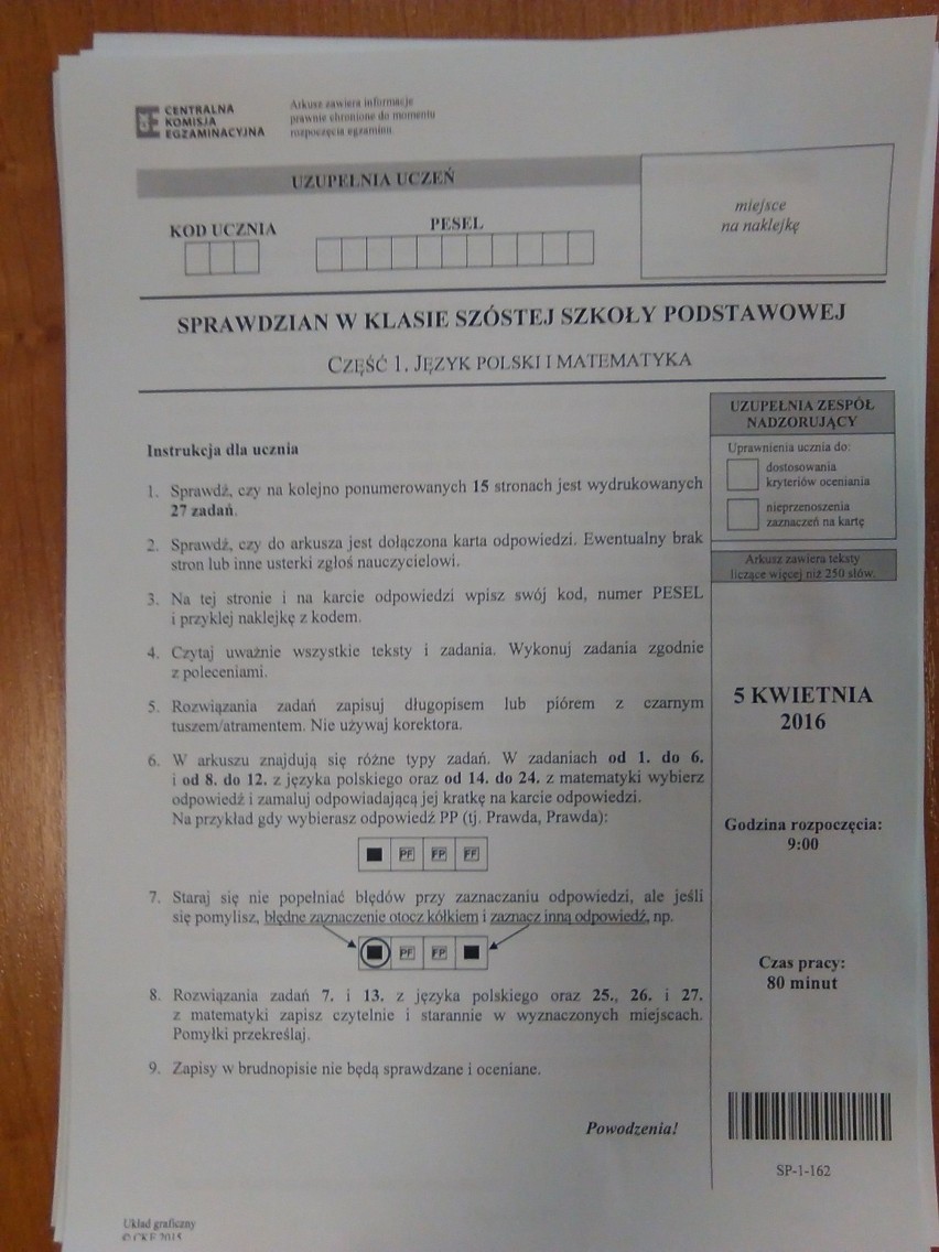 Sprawdzian szóstoklasisty 2016 [ODPOWIEDZI] j. polski i matematyka - mamy ROZWIĄZANIA ZADAŃ