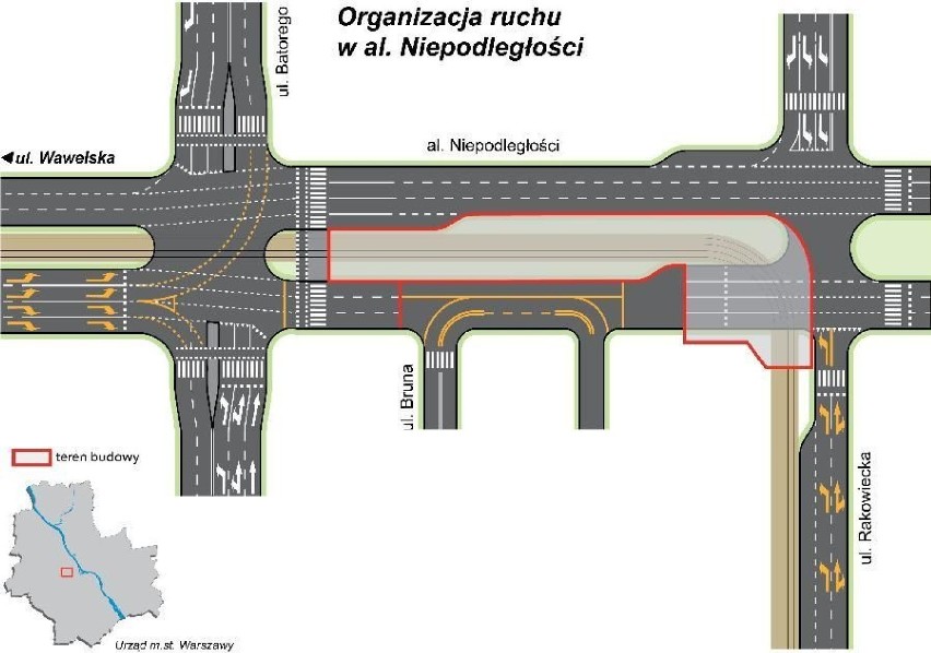 Warszawa. Od czwartku wielkie prace na al. Niepodległości