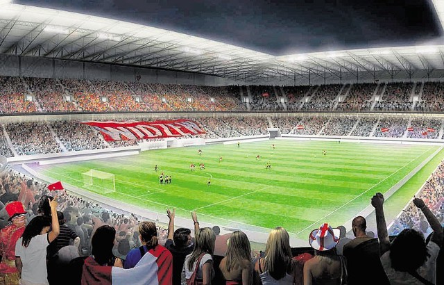 Wizualizacja nowego stadionu Widzewa.