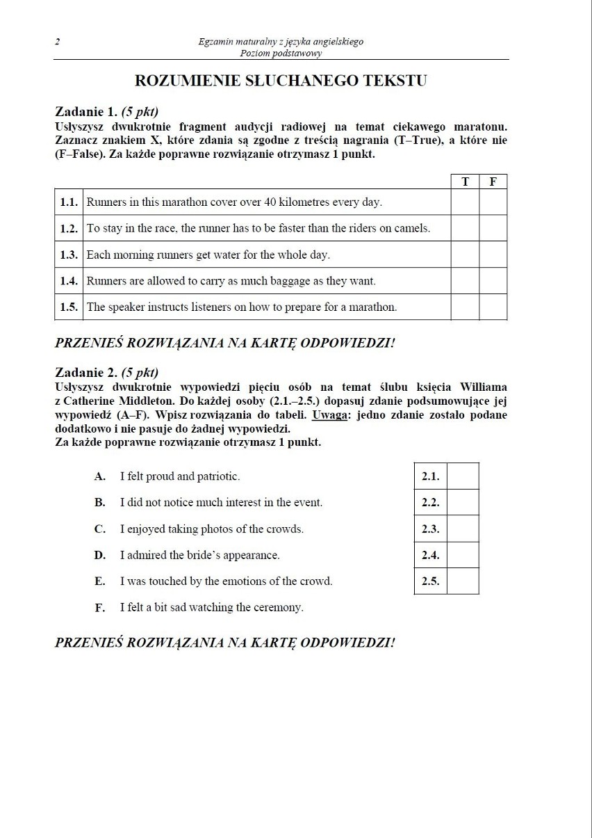 Matura 2013: Język angielski - poziom podstawowy i rozszerzony [ARKUSZE, PYTANIA, ODPOWIEDZI]