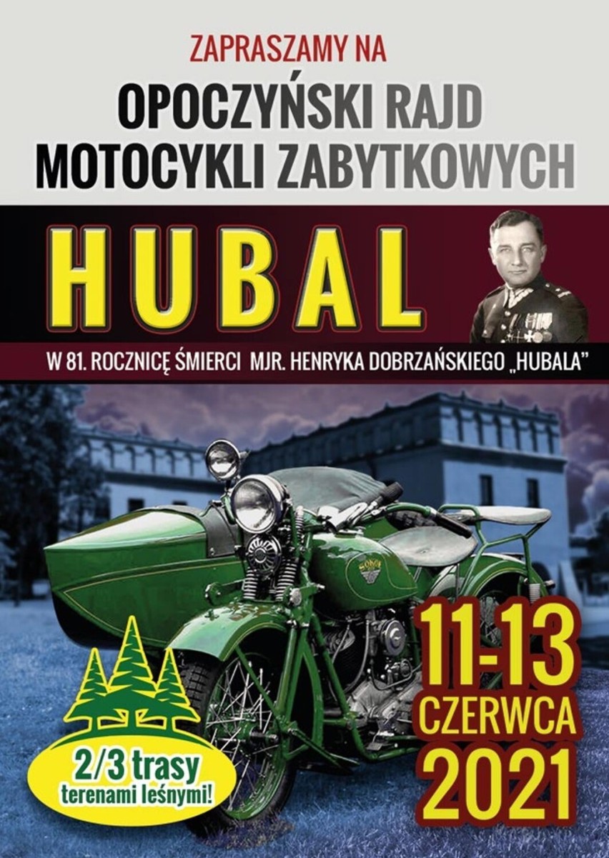 Rajd motocykli zabytkowych w rocznicę śmierci mjr Hubala już w najbliższy weekend PROGRAM, PLAKATY