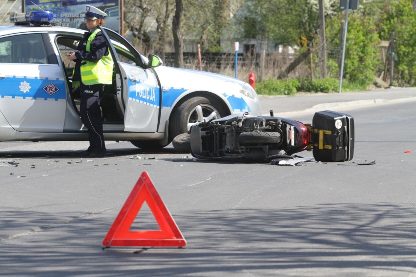 Zdjęcia z wypadku motocyklowego z Wrocławia, 22.04.2016