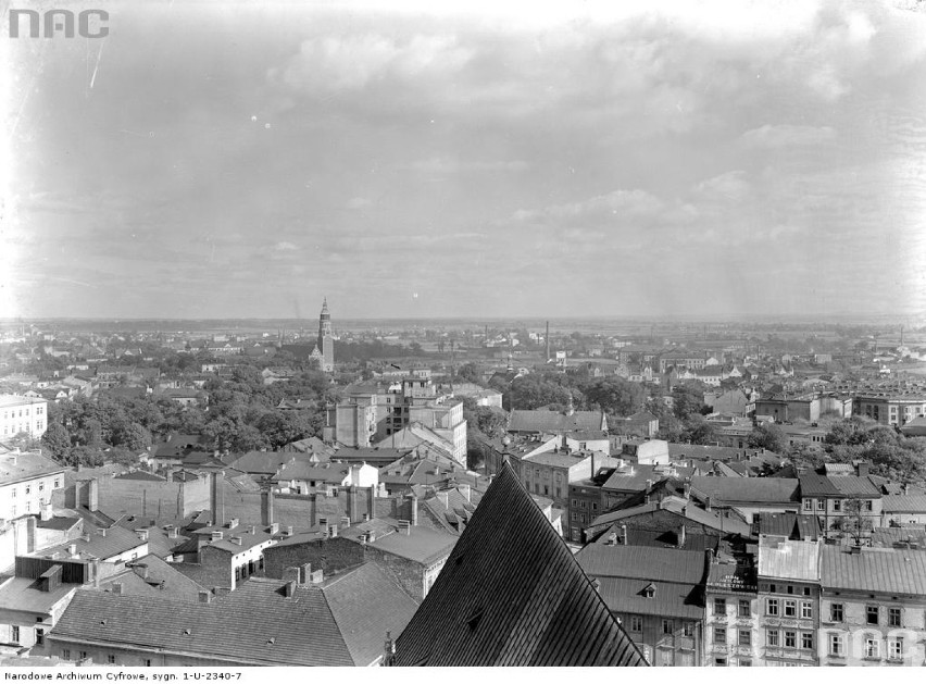 Archiwalne zdjęcia panoramy Krakowa