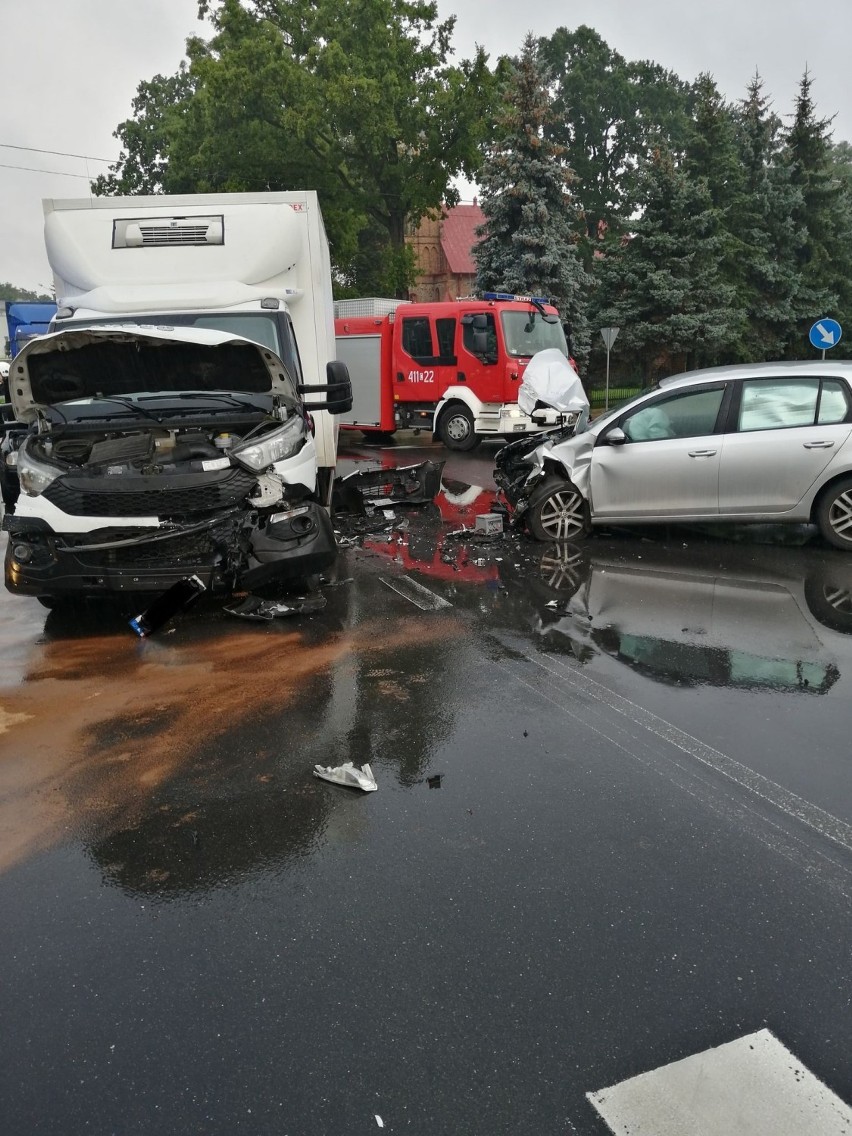 Wypadek w miejscowości Osiek (na trasie Rypin - Brodnica)