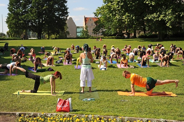 Warsztaty jogi w Poznaniu w parku przed operą
