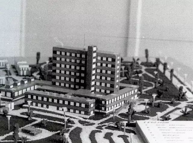 Makieta szpitala, projekt z 1972 r.