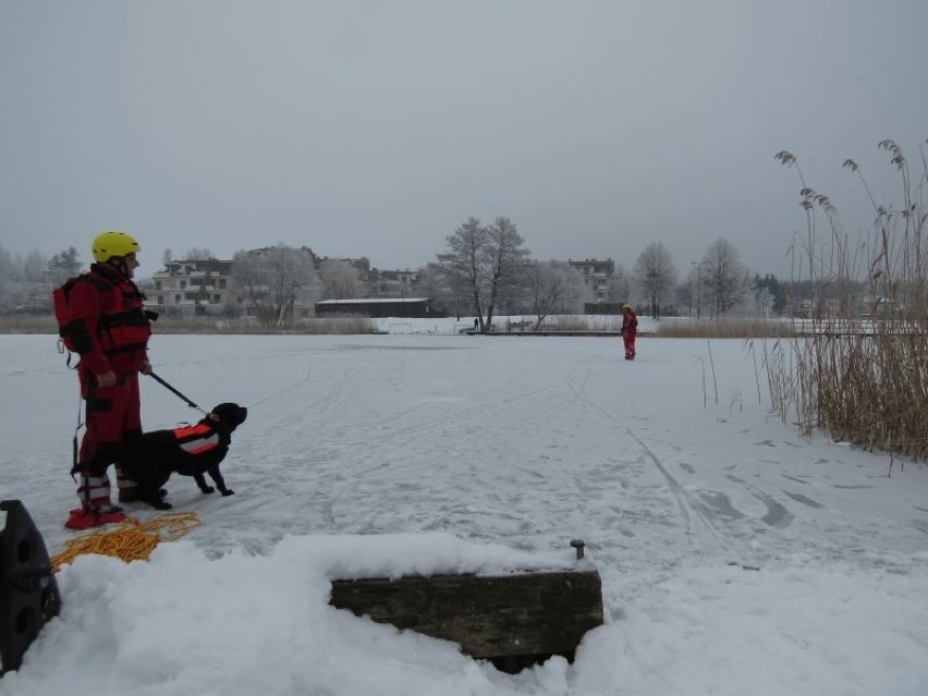 Nad jeziorem Niskie Brodno zorganizowano ćwiczenia z zakresu...