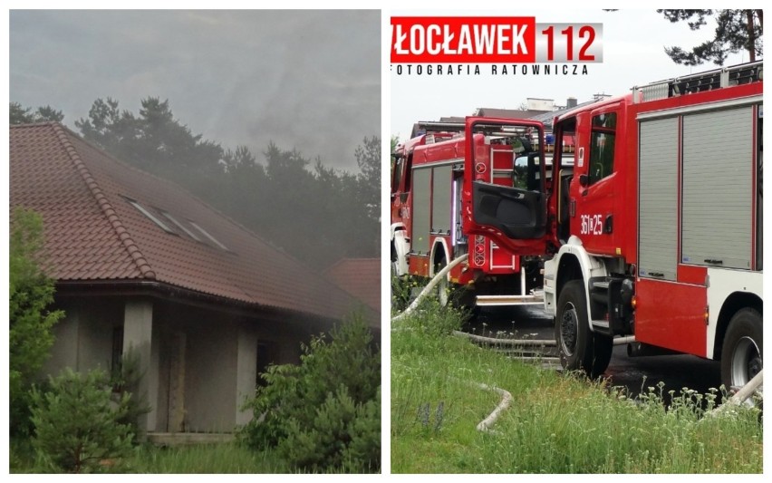 Pożar budynku budynku przy ulicy Letniej we Włocławku [zdjęcia]