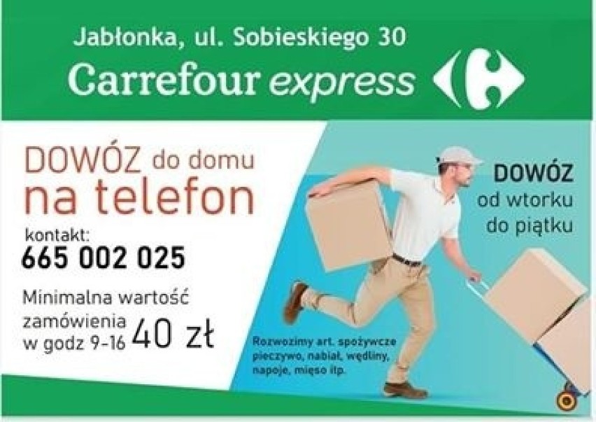Carrefour Express w Jabłonce

Z ofertą zakupów na telefon...