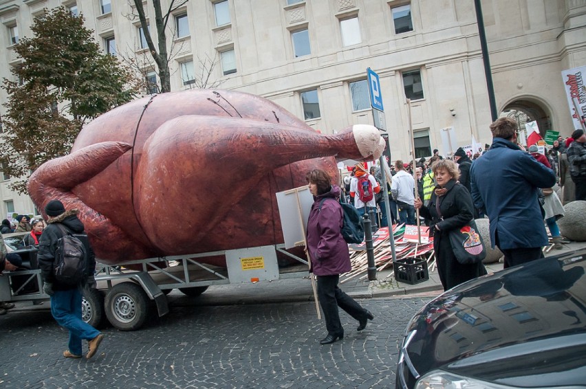 Protest przeciwko CETA i TTIP w Warszawie. "Polska wolna od...