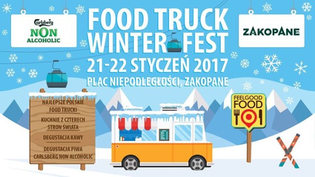 od 21.01.2017 (sobota) godz. 12:00do 22.01.2017 (niedziela)
plac Niepodległości, 34-500 Zakopane, Polska
Zakopane

W czasie Pucharu Świata w skokach narciarskich zapraszamy na Plac Niepodległości w Zakopanem gdzie swoje specjały będą serwowały food trucki z całej Polski. Na ten czas zagoszczą tam kuchnie z całego świata i będzie można spróbować naprawdę wyszukanych i pysznych potraw.

Podczas Food Truck Winter Fest będzie można również skorzystać z darmowych voucherów na jedzenie w food truckach.