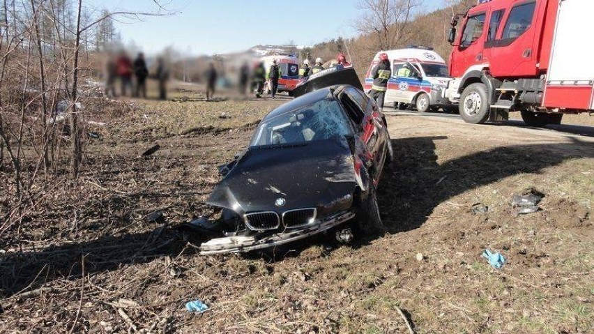 Wypadek na szosie krakowskiej w Kurowie [ZDJECIA]