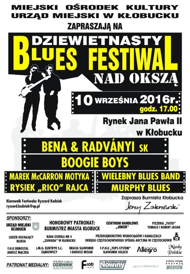 Już dziś w Kłobucku: Blues Festiwal nad Okszą