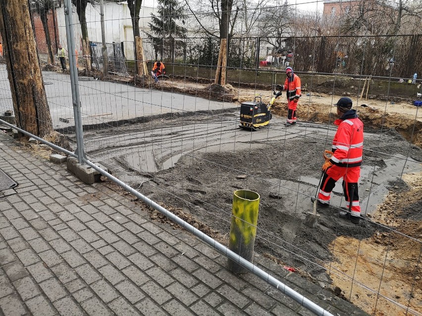 Trwa przebudowa ul. Sienkiewicza w Grudziądzu [zdjęcia]