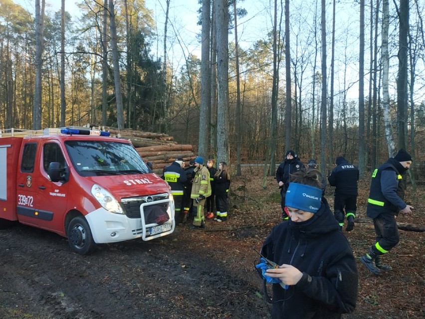 Strażacy z OSP Trąbki Wielkie i OSP Ełganowo szkolili się w poszukiwaniach osób zagubionych pod okiem  Grupy Gryf ZDJĘCIA