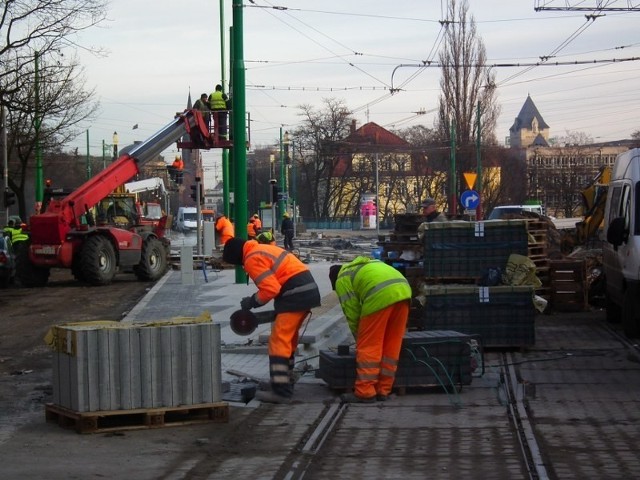 Remont torowiska na Teatralce