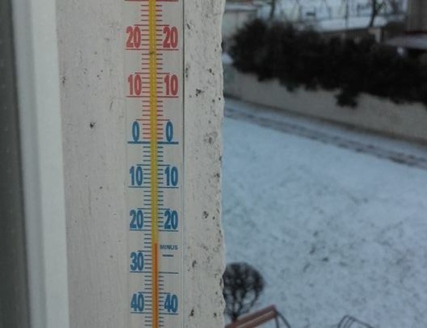 Dotychczas najniższą temperaturę odnotowano w Pionkach, to...