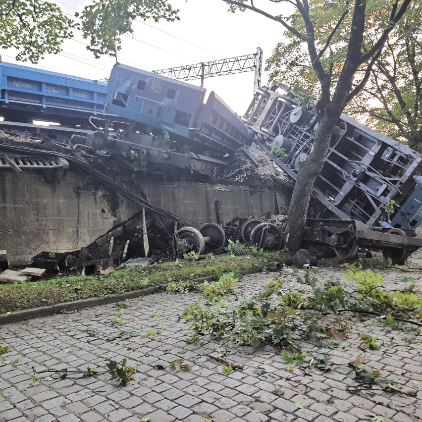 Kamieniec Ząbkowicki. W nocy wykoleił się pociąg towarowy